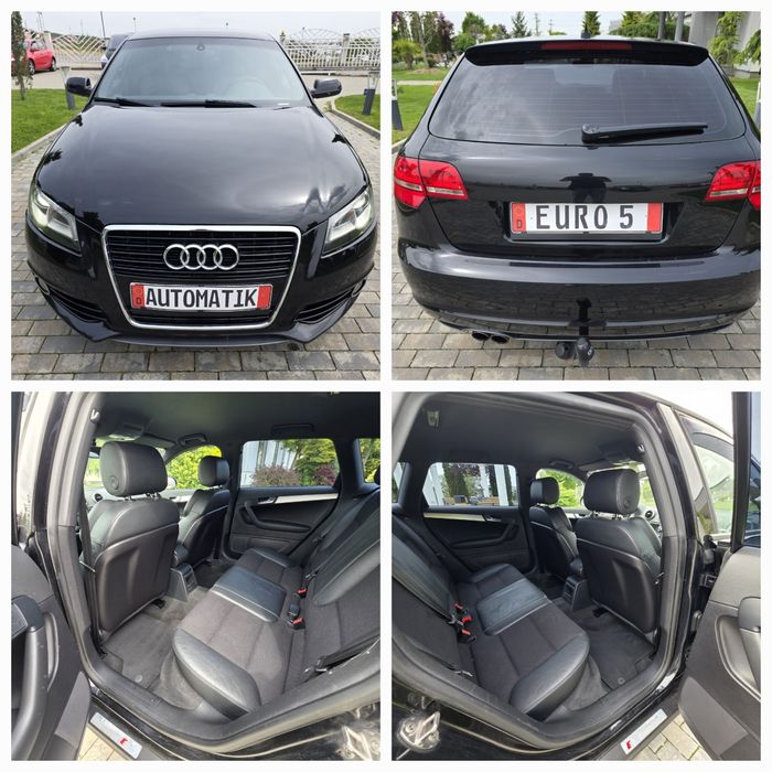 AUDI A3 # 3 x Sline # 1.4 Benzina 122cp # EURO 5 # CUTIE AUTOMATA DSG II 7+1 # BiXenon # Navigatie # Semipiele # Volan Sline Tesit cu padele # BOSE