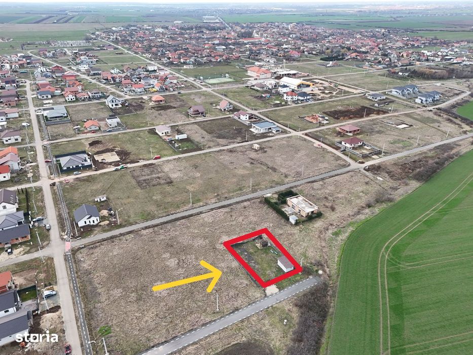 Teren intravilan 550 mp Fântânele în cartierul nou fs.20 ml