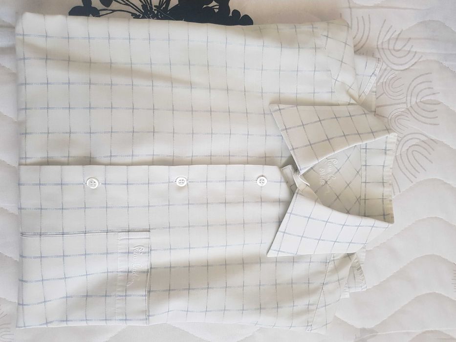 Camasa alba cu dungi albastre Pierre Cardin  41