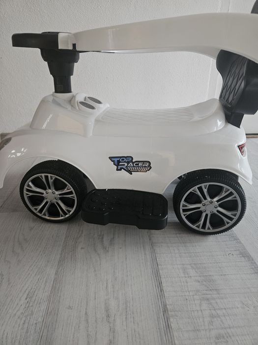 Masina de jucarie prntu plimbat copii unisex (alba)