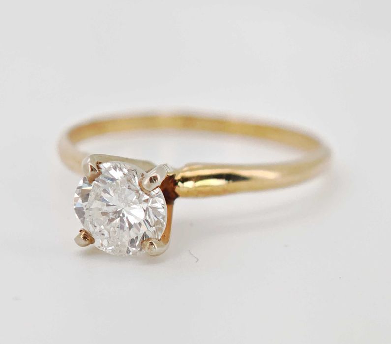 Inel logodna aur 14k cu diamant 0.8ct