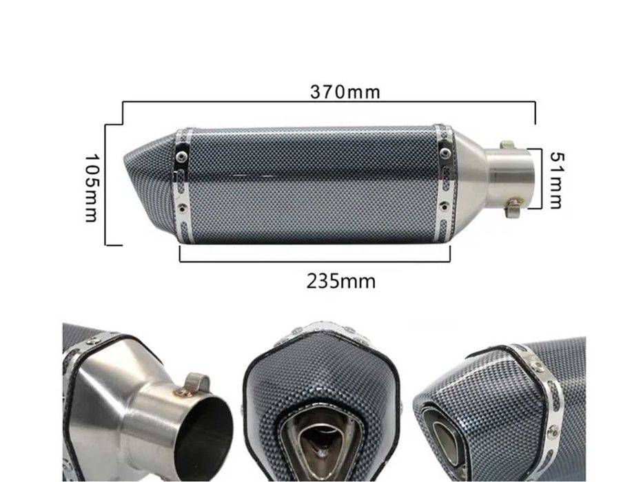 Toba Spor Moto ATV Evacuare Finala Tip Akrapovic Tobe Carbon Ornamente