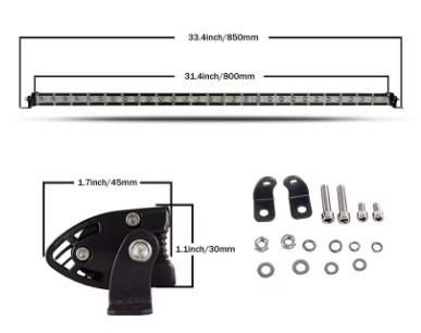Лед Бар тънък едноредов светодиоден бар Офроуд фар за мъгла 12V 24V
