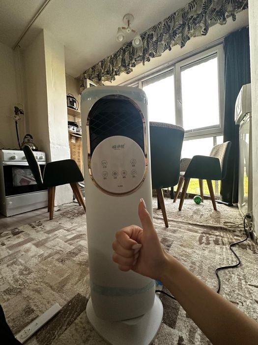 Вентилятор охладитель с кристаллами льда