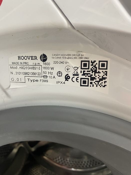 Пералня Hoover HWQ 610AMBS/1-S 10 кг. 1600 об/ мин. Wi-Fi