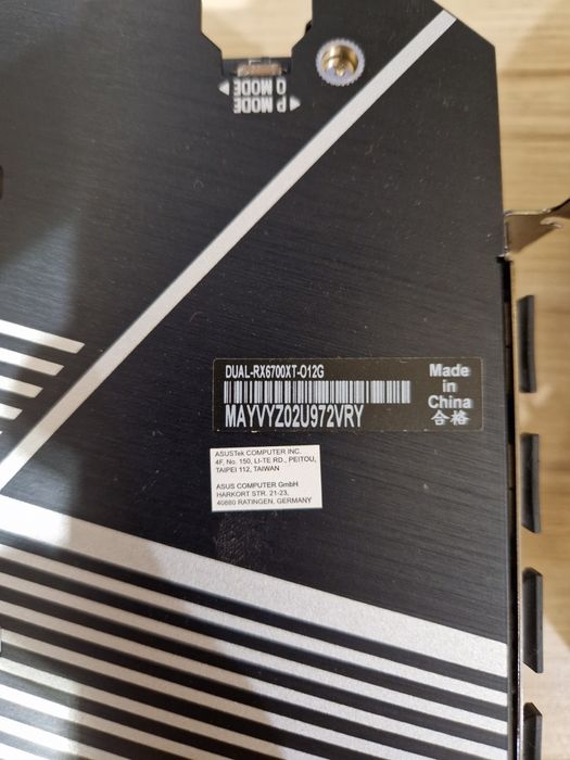 ASUS Dual Radeon RX 6700 XT 12GB – Отлично състояние (Без гаранция)