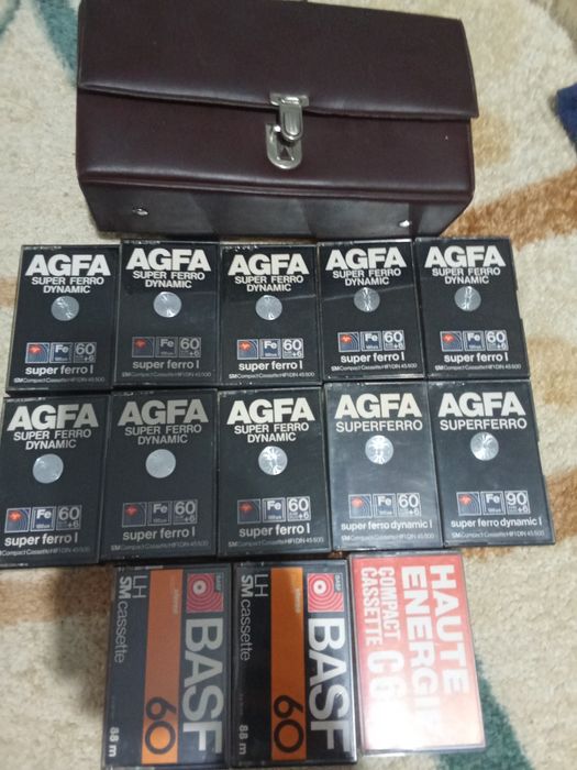 Casete audio Agfa Super Ferro Dynamic Basf 60 walkman muzică casetofon