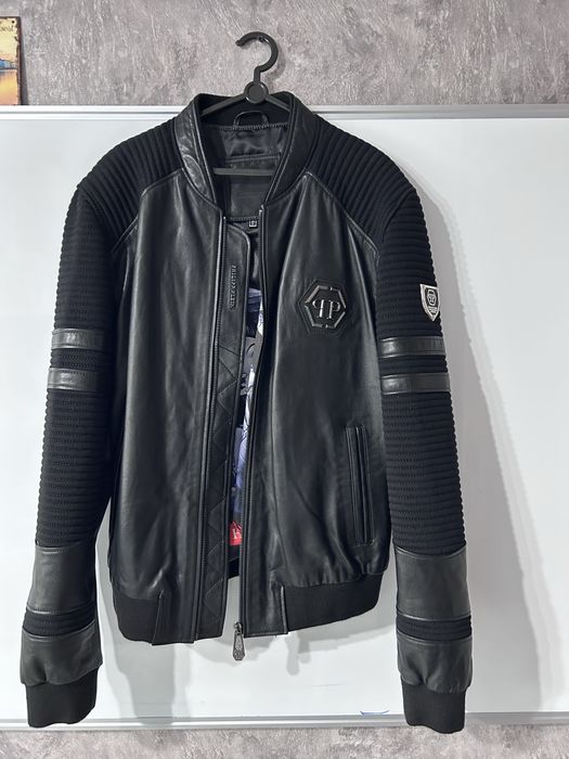Geacă Philipp Plein Originală din Piele Naturală – Limited Edition – Made in Italy – Mărimea S – Nouă