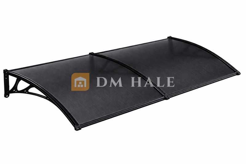 НОВО Навес за Врата/Прозорец 100х240см, Черно-Тъмно Сиво