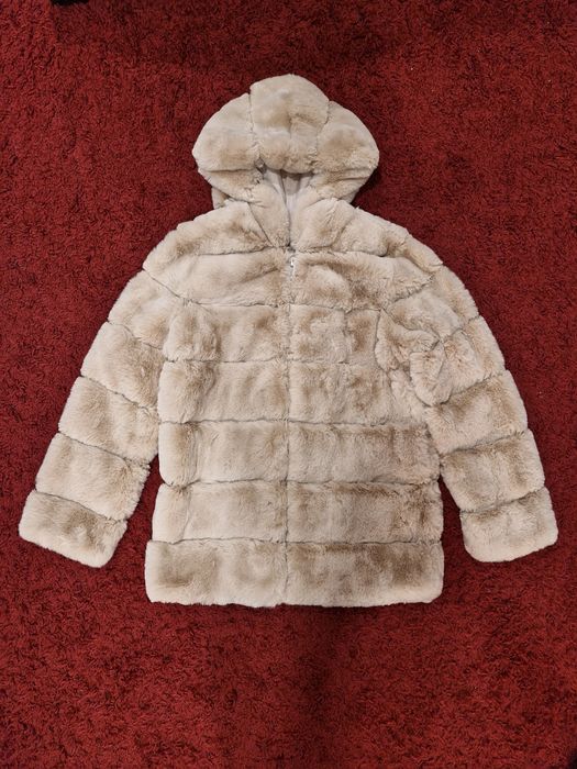 Haina geaca de blana iarna fur coat winter