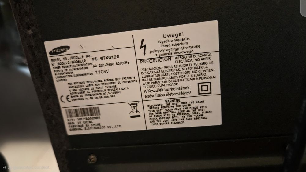Sistem audio 5.1 Samsung HT-TXQ120