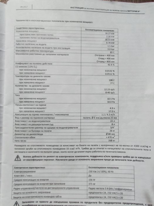 Камина на пелети Victoria B 18 kW