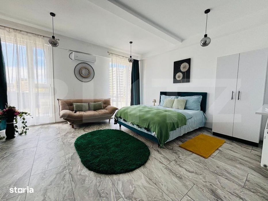 Garsoniera cocheta, mobilata modern, ideala pentru investitie