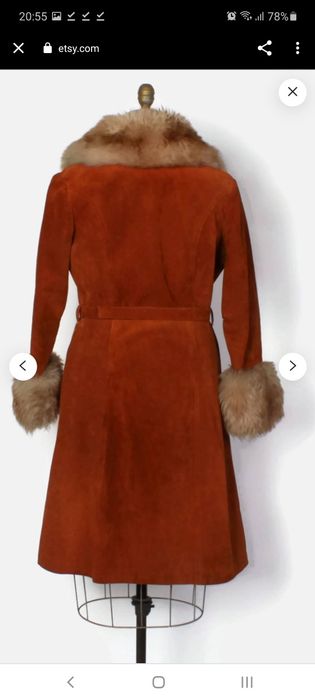 Haină damă din piele și blană naturale