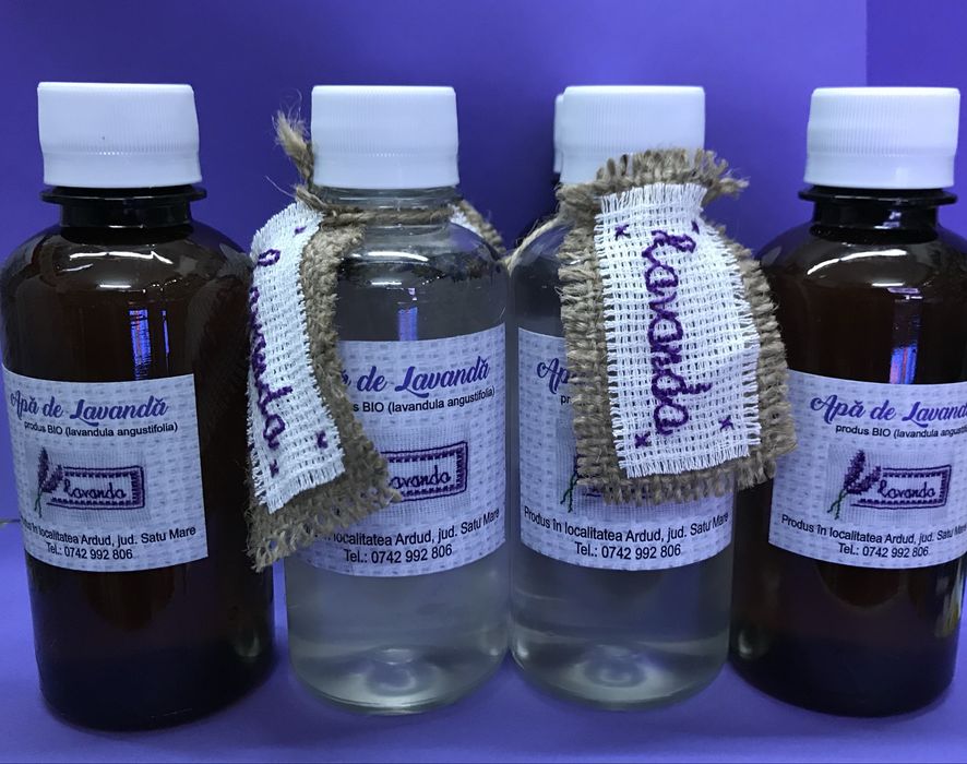 Perna cu lavanda, sapun, apa si ulei de lavanda, flori uscatde lavanda