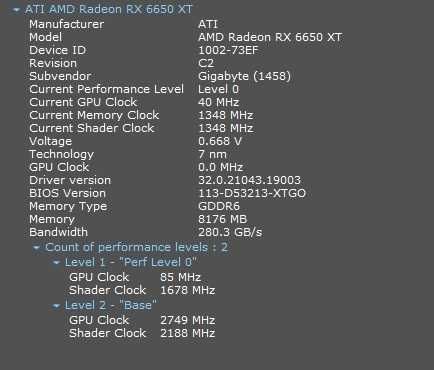 Placa Video GIGABYTE Radeon RX 6650 XT 8GB DDR6 GAMING OC