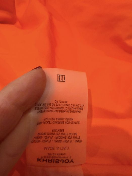 Geacă cu puf KHRISJOY – oversized, portocaliu