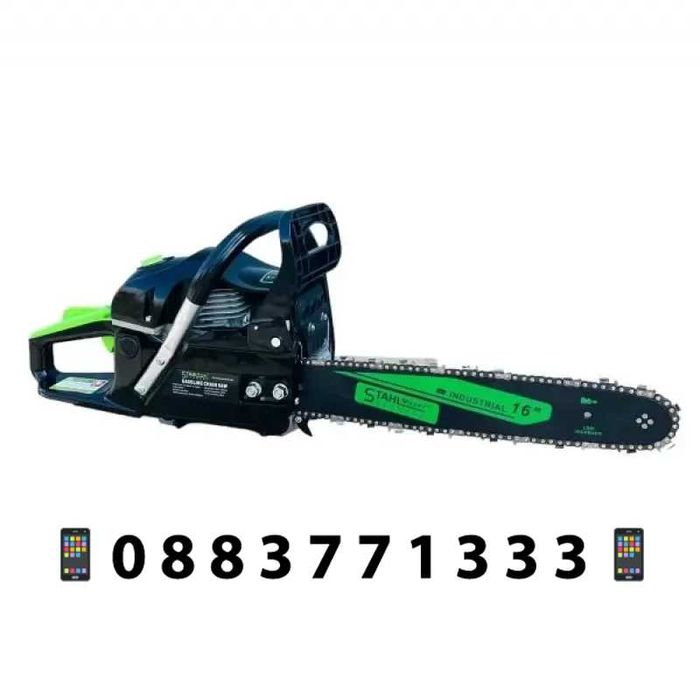 НЕМСКА Бензинова резачка 68куб. 4.5kw StahlMayer 40см шина + ЛЕД ФЕНЕР