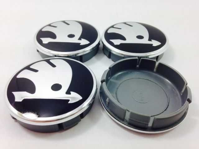 4 бр Метални Капачки за джанти  VW SKODA SEAT 60/55мм 4бр. Сеат Шкода