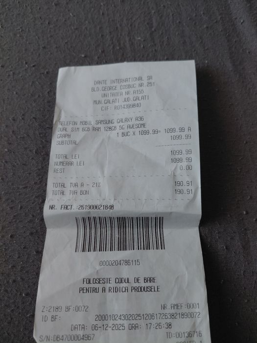 Samsung A36 5G cu garantie