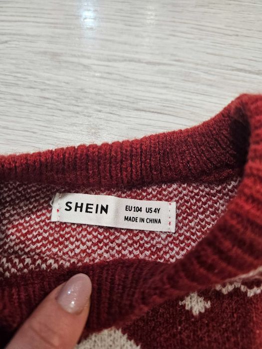 Коледен пуловер за дете 104 см