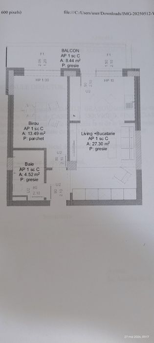 Vând apartament tip studio in Rasnov jud Brasov
