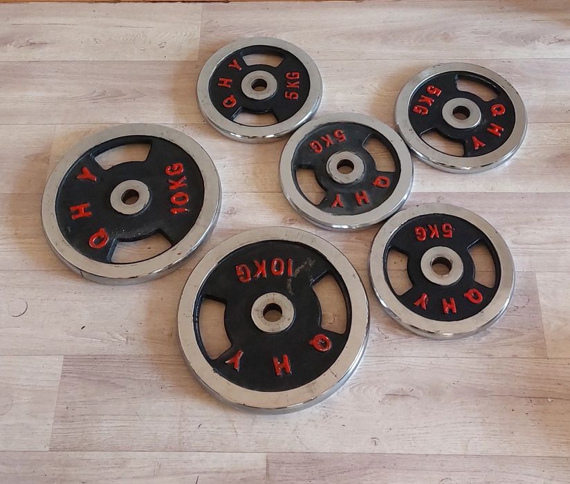 Блины хромированные по 5 кг и 10кг