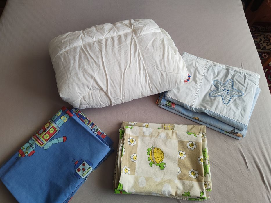 Lot set lenjerii pătuț și plăpumioară bebe