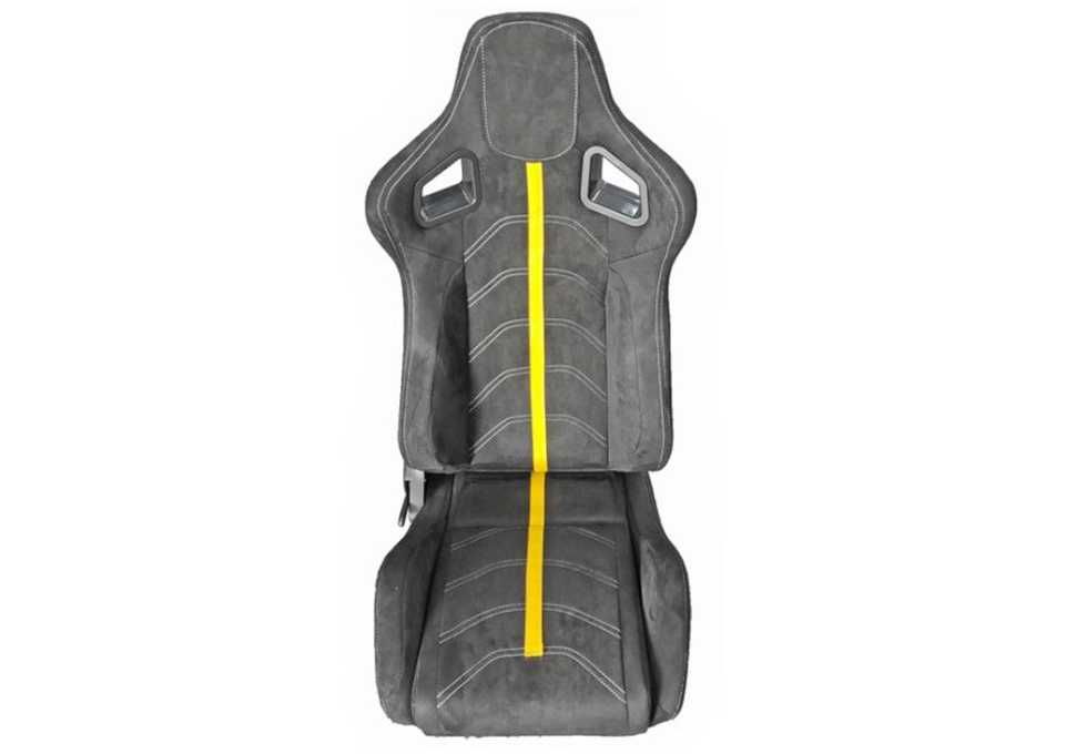 Спортни седалки за автомобил, сгъваеми, тип Рекаро, жълт кант