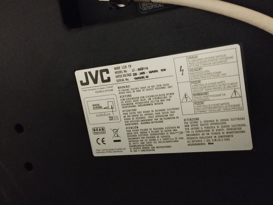 Televizor JVC telecomanda originala TV 80 cm LCD plasma mică USB HD