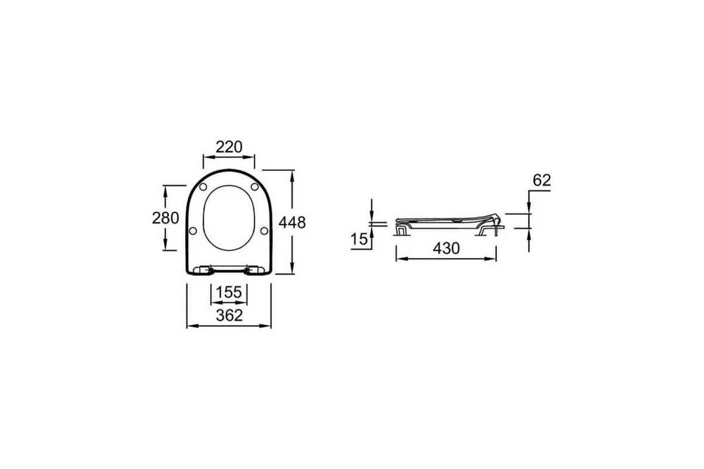 Тоалетна WC седалка/капак Jacob Delafon ODÉON RIVE GAUCHE SLIM