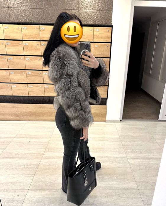 Blana naturala vulpe argintie