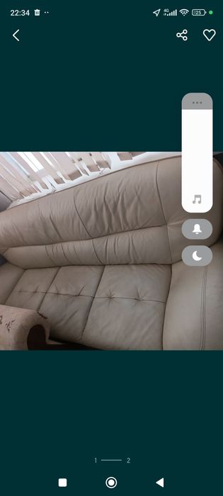 Диван кожаный +2 кресла