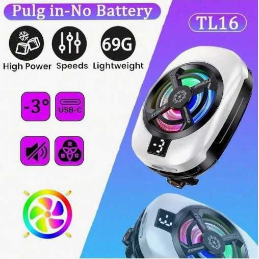 Radiator telefon mobil, afisaj digital LED, reglare cu 3 viteze, RGB