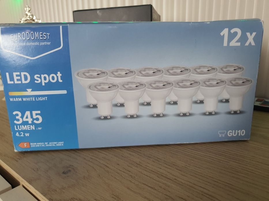 Eurodomest LED Spot GU10, 4,2 W, 345 lm, 3000 K, set de 12 bucăți