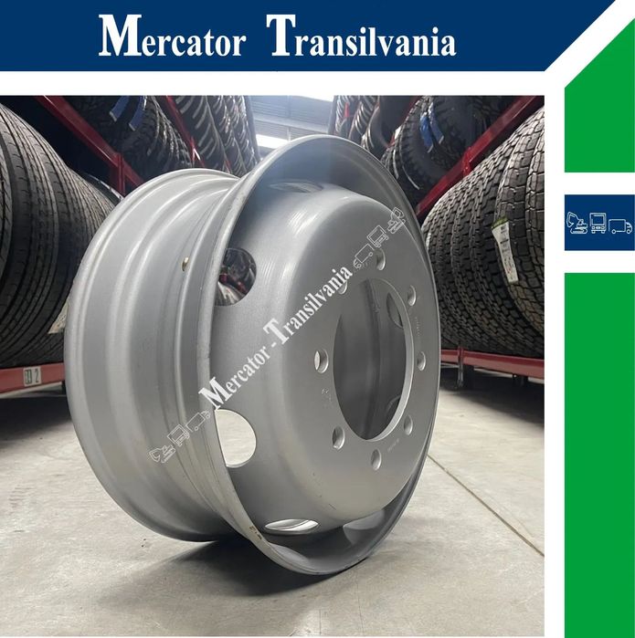 Janta NOUA  Otel 8.25X22.5 Akojant 8 prezoane, 105 mm intre prezoane, fiu 220 mm, flansa laterala Valva exterioara Toate Pozitiile