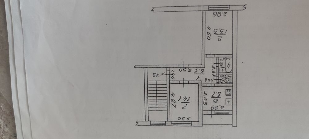Продам 2х ком квартиру