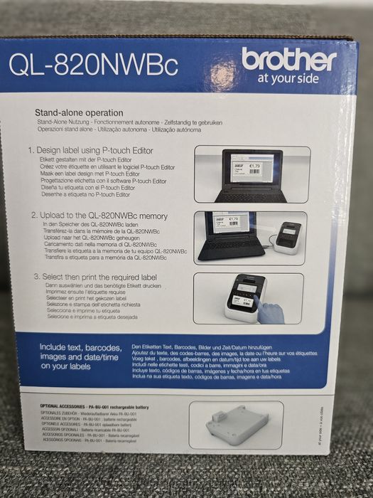 Brother QL-820NWB nou, sigilat, 900 lei – imprimantă etichete USB/WiFi/Bluetooth, rapidă