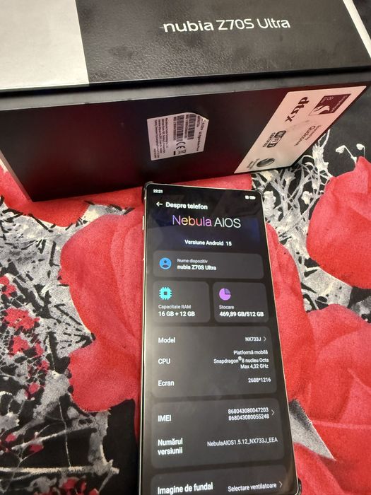 ZTE Nubia  z70S ultra gaming(512/16+12 gb ram)