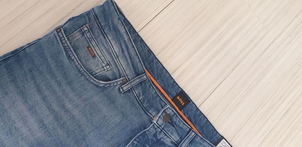 Hugo Boss Candiani Slim Fit 36 НОВО ОРИГИНАЛ Мъжки Къси Дънкови Панталони