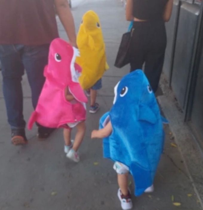 Детски костюм акула/Костюм за хелоин/3 цвята