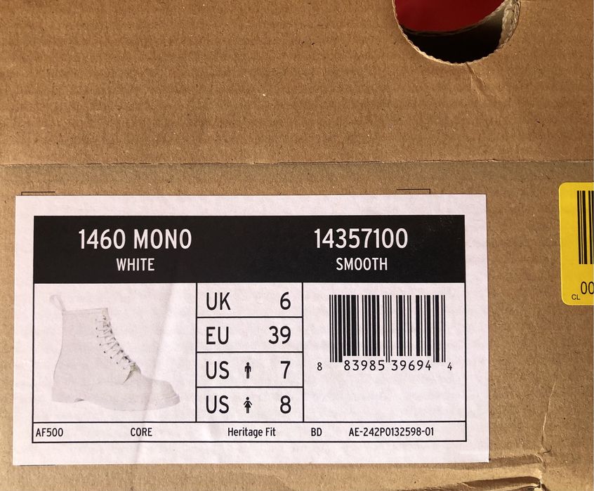 Dr. Martens 1460 Mono ОРИГИНАЛНИ дамски кубинки - 39/25см