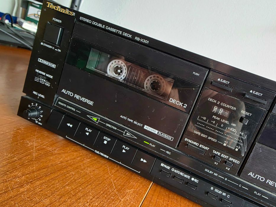 Technics RS-X301 dublu deck casetă auto reverse Made in Japan