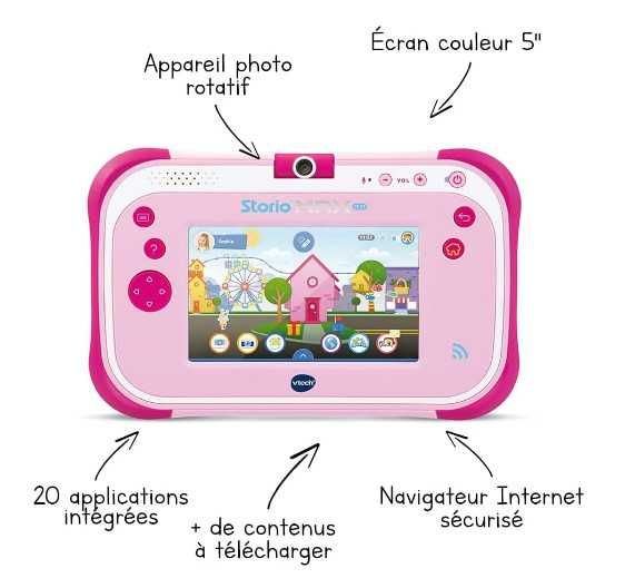 Детски таблет Vtech Storio Max, образователен, мултитъч екран 5 инча