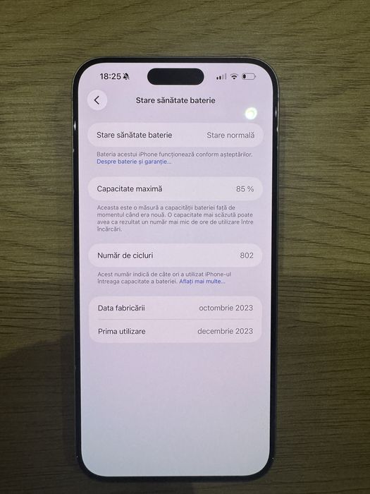 Iphone 15 Pro Max 512 GB , sanatate baterie 85%