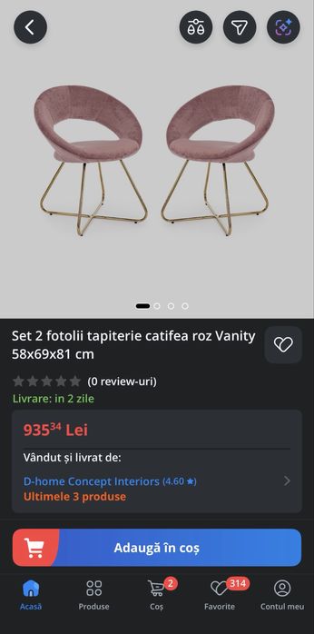 Scaune fotolii dining catifea