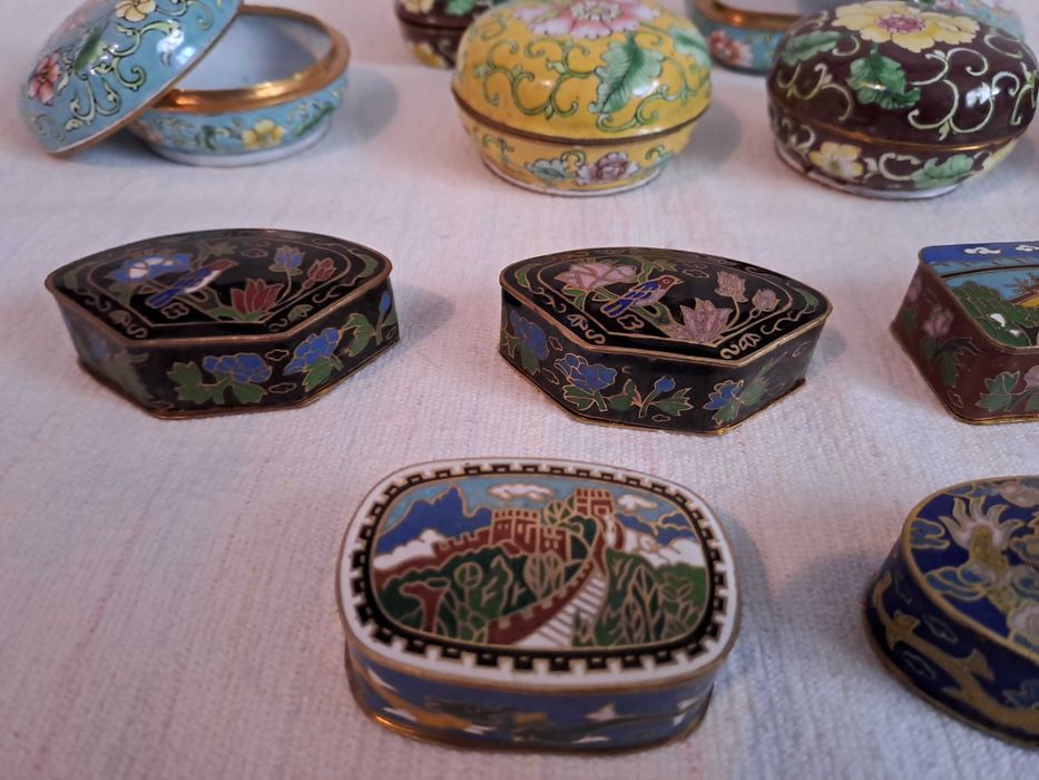 cutiuta bijuterii cloisonne