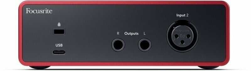Focusrite Scarlett Solo (4th gen), 24-bit/192 kHz, 69dB, USB 2.0 Type C, червен