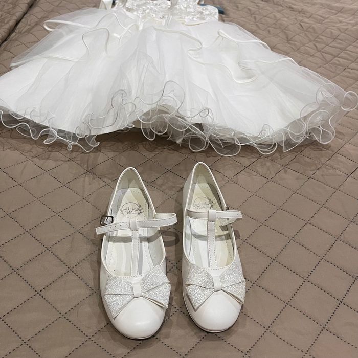 Официална  рокля за момиче 146 см + обувки (36 номер “Nelly blu”)