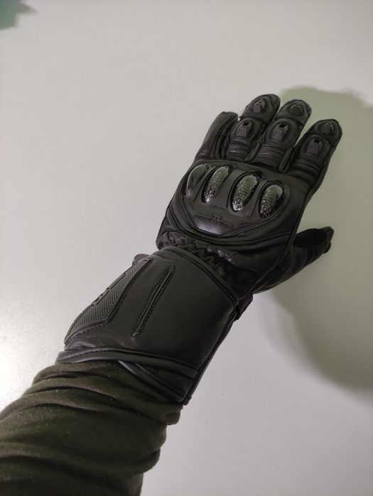 Manusi moto piele naturala SM Blade Long Black Carbon S, M, L, XL, 2XL